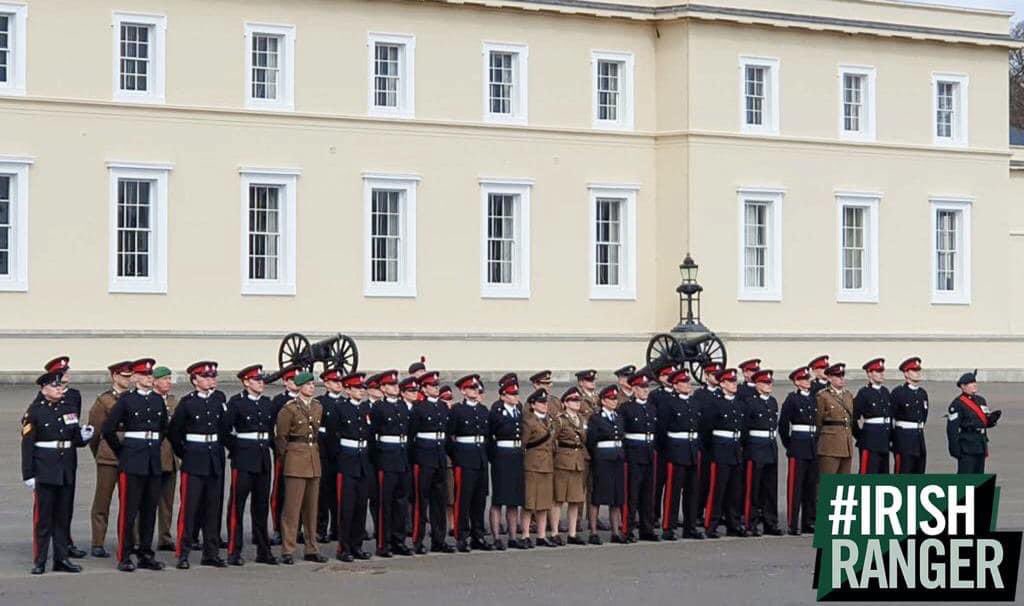 A Queen's University Officers' Training Corps   Officer Cadet commissioned into the 2nd Battalion of The Royal Irish Regiment last weekend.
She will now join her fellow #IRISHRANGERS in B Company 2 R IRISH. ☘️
@QUBelfast