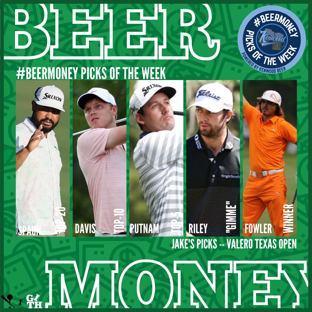 GetInTheHolePod's tweet photo. Kenwood #BeerMoney Picks of the Week for the Valero Texas Open https://t.co/JtrS2b5zSJ