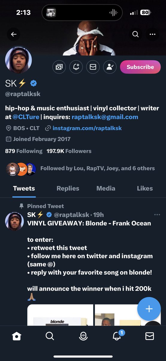 CooperRuggles's tweet photo. @raptalksk Gotta be “Self Control” but ive been bumpin “Nikes” recently https://t.co/U9yHIXkjVN