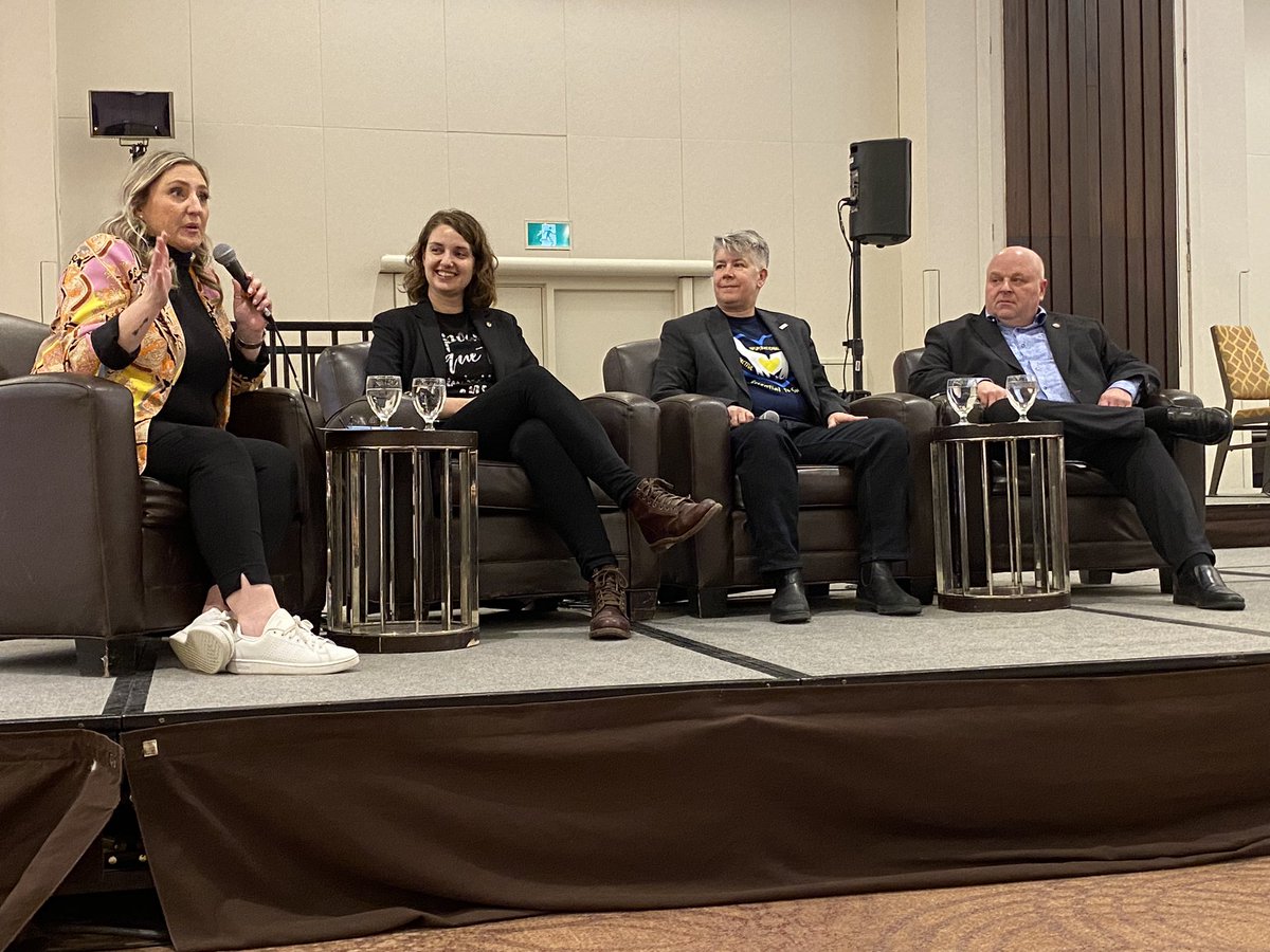 “Our power is not in grievances &amp; arbitrations and things that make our problems individual…our power is in our collective action.” - <a href="/JPHornick/">JP Hornick</a> Some of the many inspiring words from this amazing panel at OSBCU convention! 

#OSBCUCSCSO2023 <a href="/osbcucscso/">OSBCU-CSCSO</a>