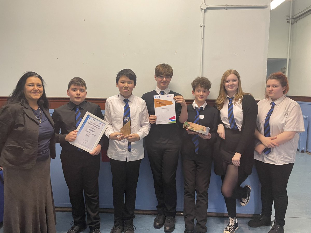 ArdAcademy's tweet photo. Congratulations to our S2 industrial cadets team who were winners today! @EDTScotland and supported by @GSK   They will be off to the final in Edinburgh in June. Well done everyone! https://t.co/P0HWBdBcqr