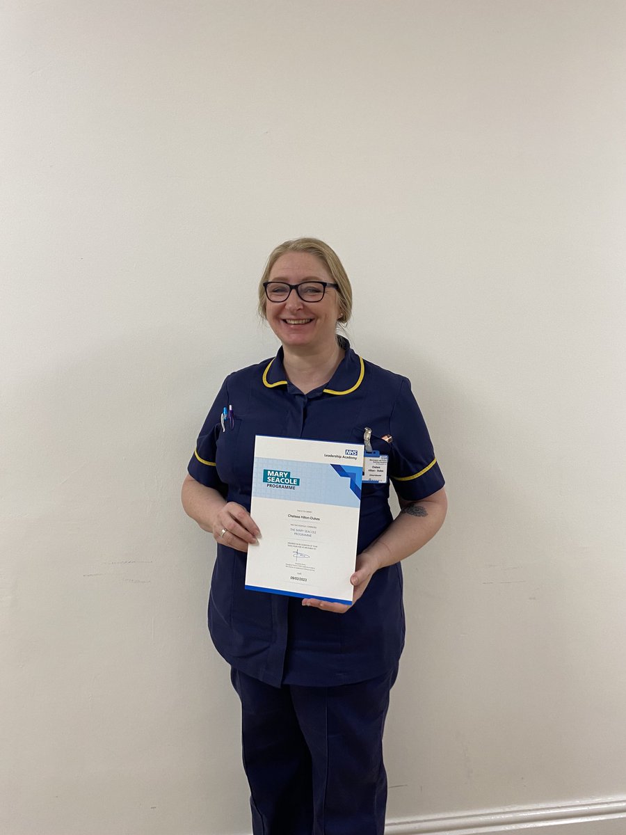 It was great today seeing Chelsea receiving her Mary Seacole Leadership Programme Certificate ⁦@NHSLeadership⁩ ⁦@WHHNHS⁩ ⁦@WHHApprentices⁩