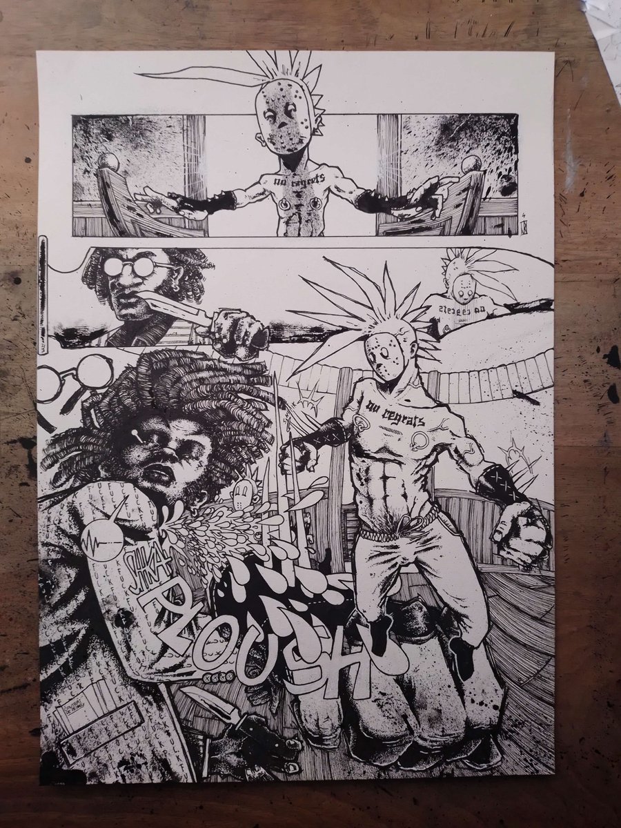 Jo_Reeman's tweet photo. ⚫️💀 Au début du mois j'ai ouvert une page instagram pour ma BD Gutterchild : https://t.co/F8MYJAPAJn
J'y poste regulierement, des planches, des croquis, des reels, tout en racontant du lore. Quelques extraits visuels ⬇️. 
Si vous pouviez partager à fond, ça serait 🖤coolos🖤💀⚫️ https://t.co/wGpndW27pT