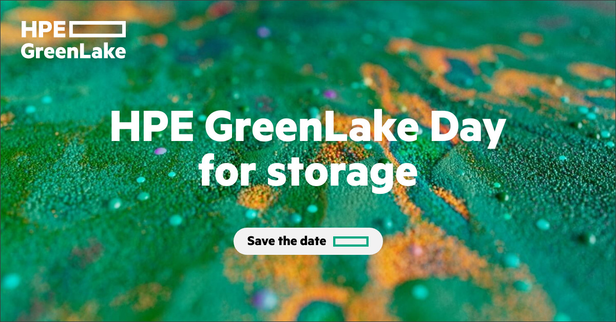 On April 4th, HPE is unveiling the industry’s most comprehensive solution to store, manage, and protect data across #hybridcloud. Plan now to join the #HPEGreenLake Day for storage live broadcast to learn more. hpe.to/6016O8nJC