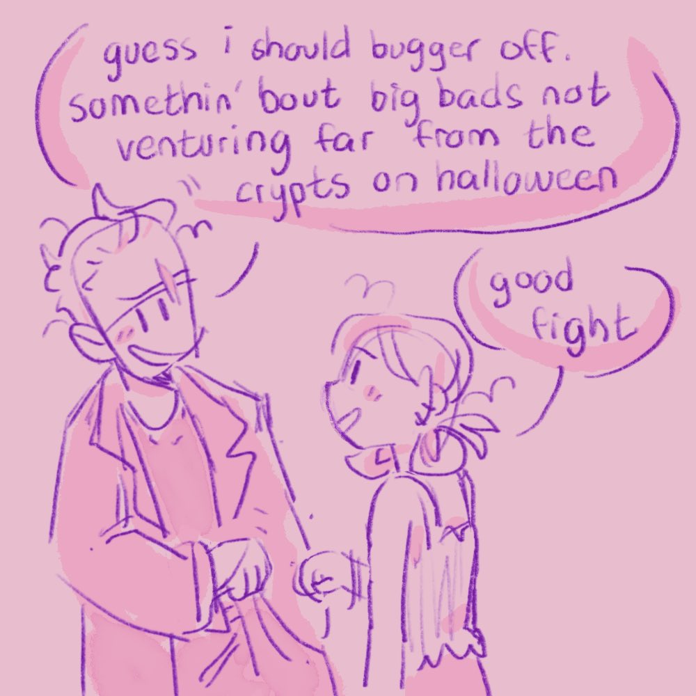 roadkillsunday's tweet image. thinking about the fist bump that should have been 🤜🤛 #spuffy #btvs