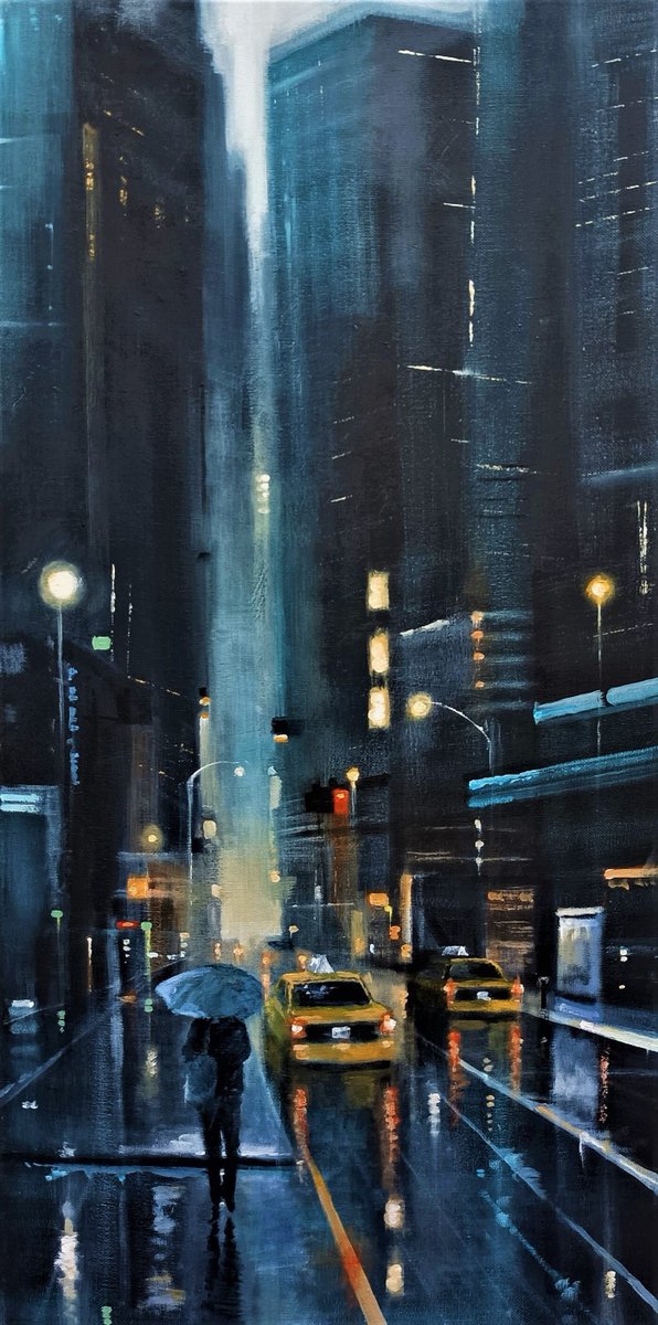tyneside_art's tweet photo. Excited to share the latest addition to my etsy shop: Early start downtown, New York, original acrylic painting by Alan Harris, British artist, oils, acrylic, pastel, original painting https://t.co/ghCyvpG3Lq #blue #grey #unframed #landscapescenery #vertical #impressi https://t.co/yrLgnDYogb