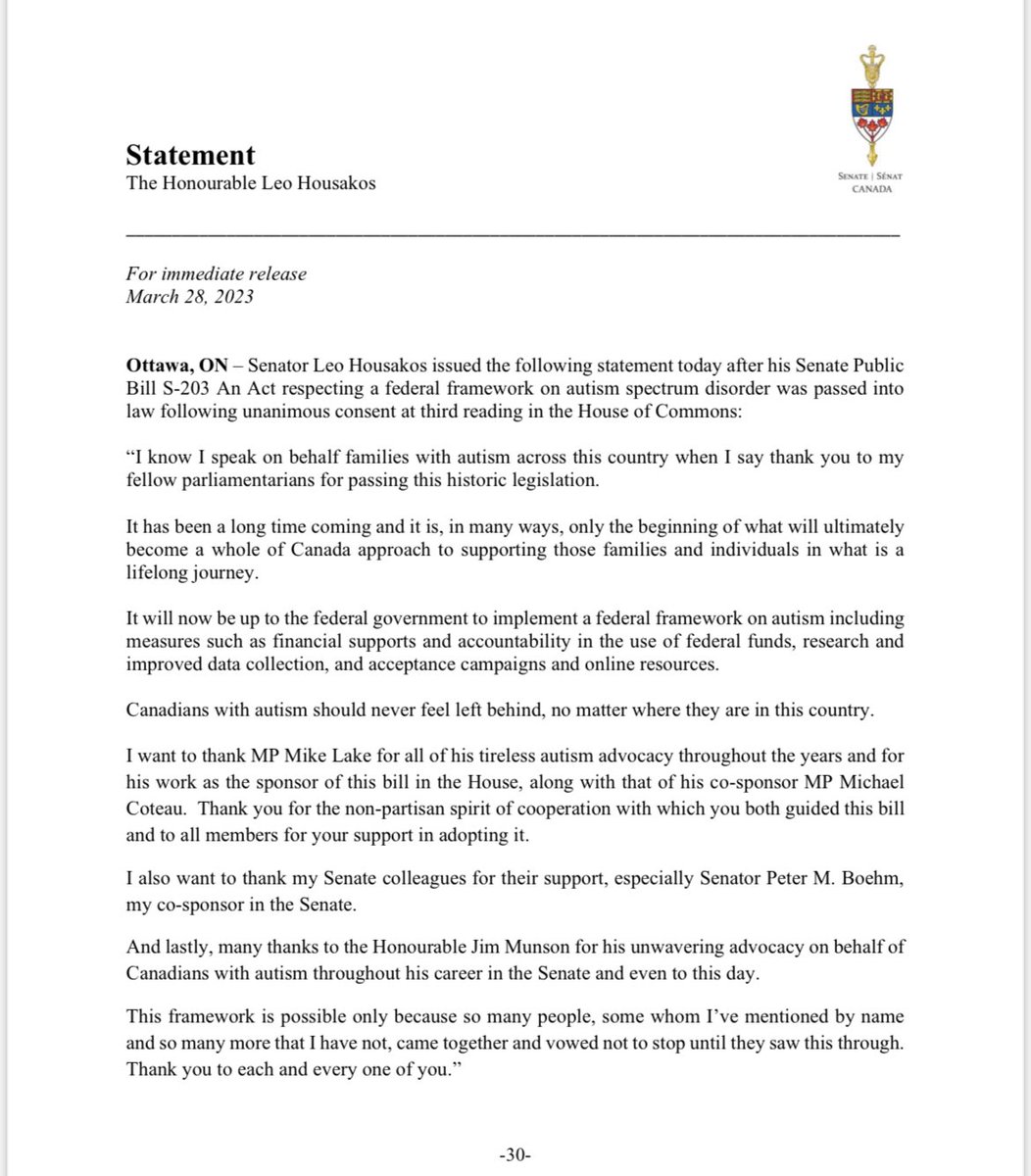 Senator Leo Housakos tweet media