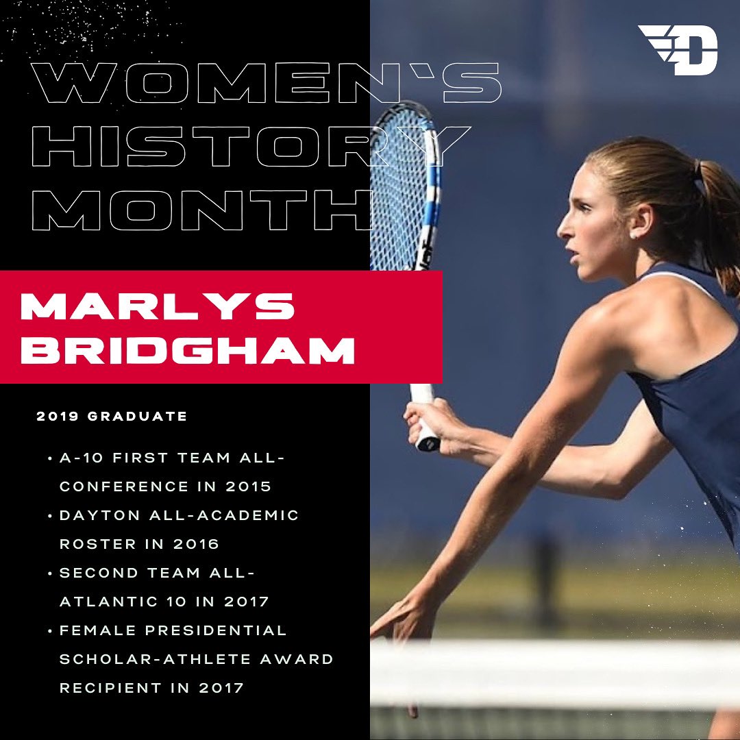 udsaac's tweet photo. In honor of Women’s History Month, we want to highlight some
of our impressive alumni✈️

Check out the accomplishments of 2019 @UDFlyerTennis graduate, Marlys Bridgham. She is now working as a
mechanical engineer at Bechtel Plant Machinery in Pittsburgh.
-
#UDSAAC // #GoFlyers https://t.co/DcIyTC6UNd