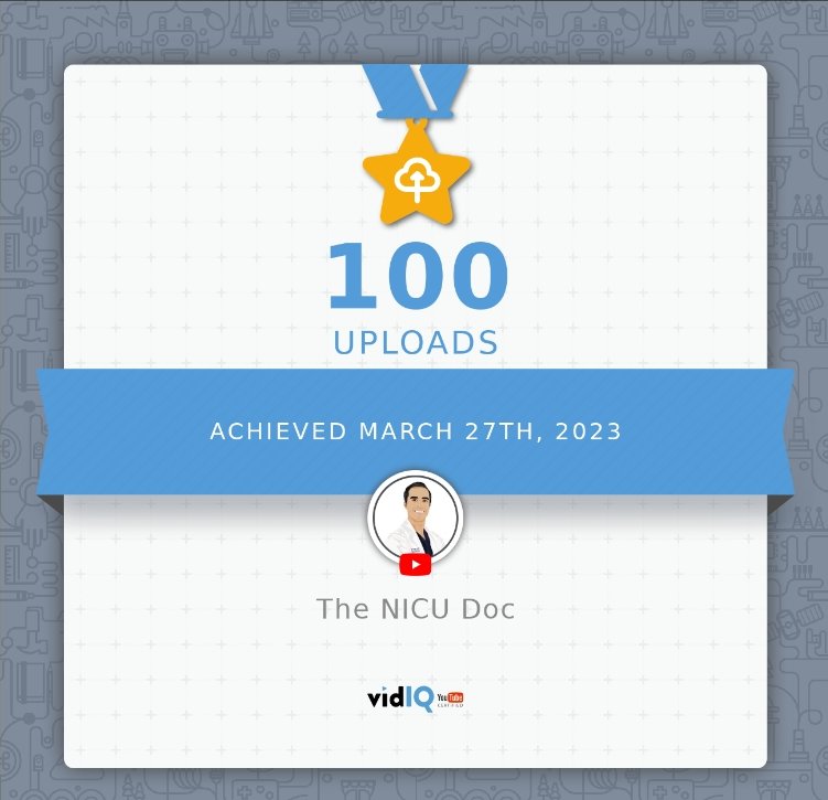 So excited to share that my NICU channel on YouTube has grown so much and today reached a milstone of the 100th video upload!
Check out the channel by searching "thenicudoc" or using the link below
youtube.com/thenicudoc