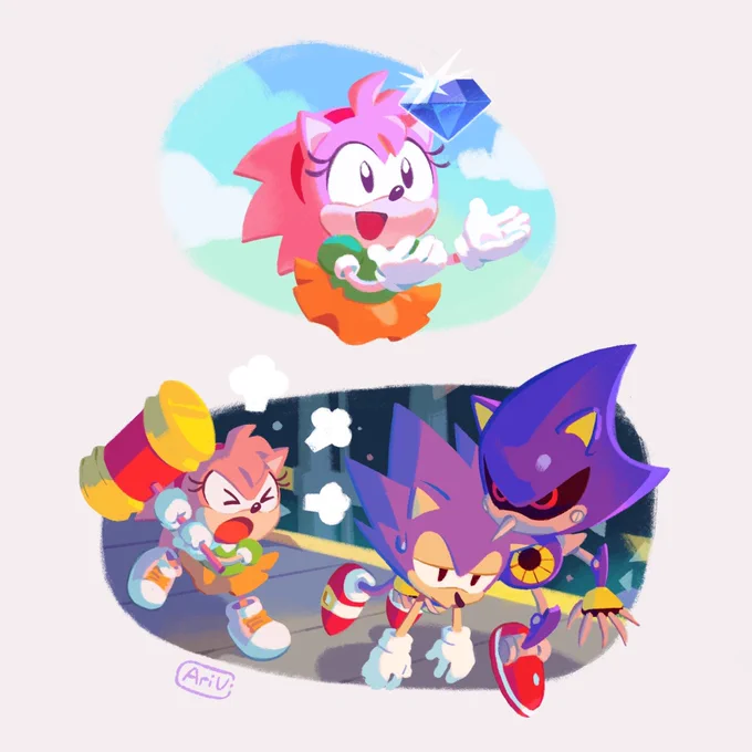 Playable Amy got me excited hehe #amyrose #SonicTheHedegehog 