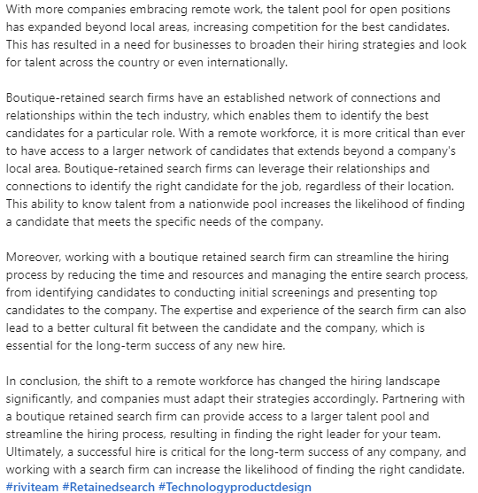 Network of Connections!! #riviteam #Retainedsearch #Technologyproductdesign
