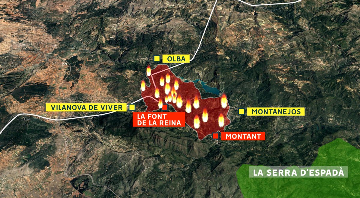 apuntnoticies's tweet photo. 🔴 MINUT A MINUT | Evolució positiva en el sisé dia de l'incendi a causa de la bona meteorologia.

L’últim balanç de les 20:30 hores manté les 4.600 hectàrees cremades en un perímetre de 55 quilòmetres. #IFVillanuevaViver #IFVilanovaViver 

📲 https://t.co/Ps8m9vvaLp https://t.co/0pIBoaK3Pl