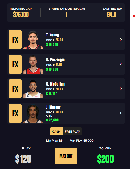 beatstathero_'s tweet photo. @StatHeroHQ @GenFMedia @RotoGrinders Here's my lineup I am playing tonight vs @StatHeroHQ Head-to-Head in #NBA https://t.co/qnn3SXd2UM