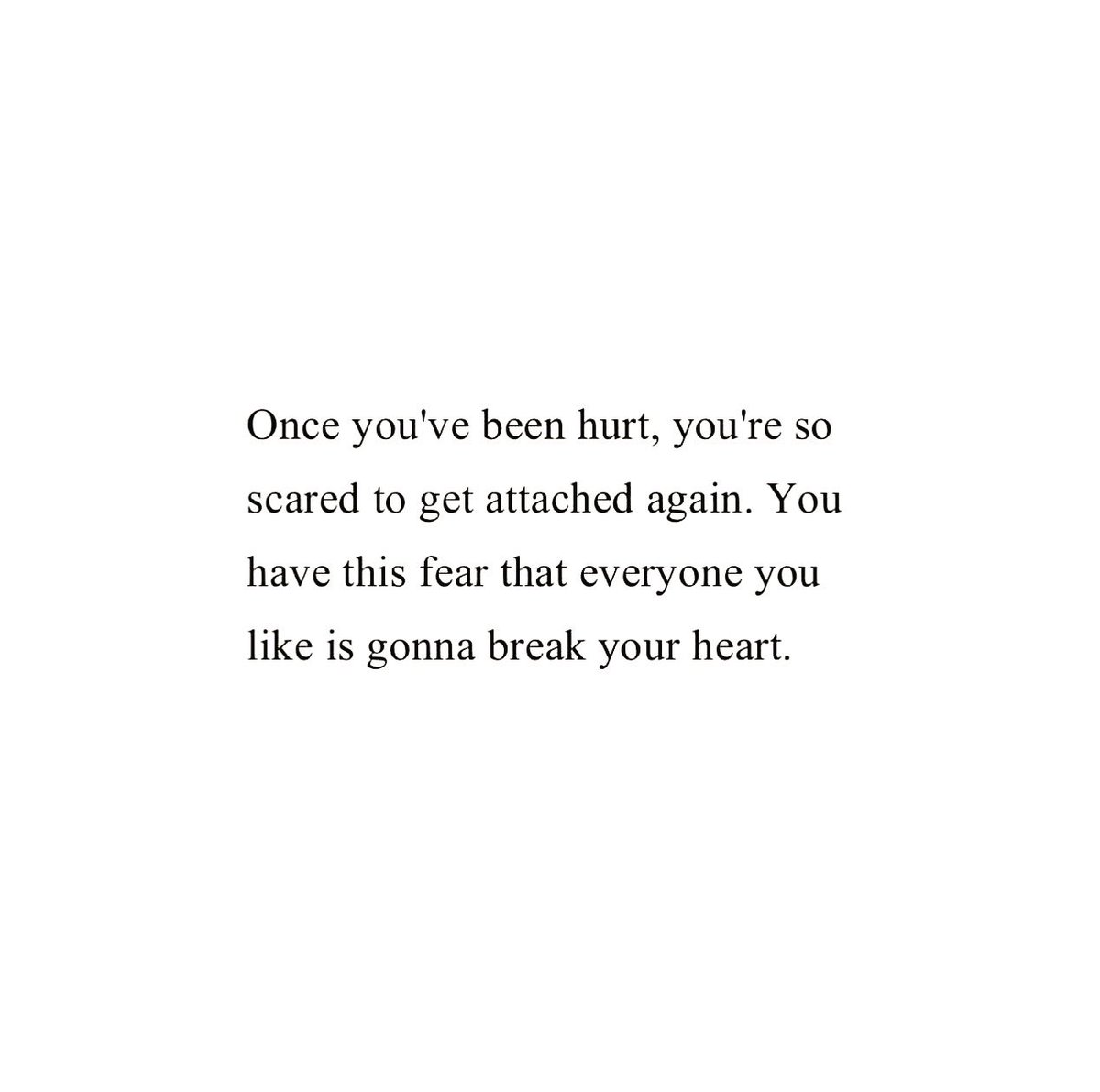 trust issues.