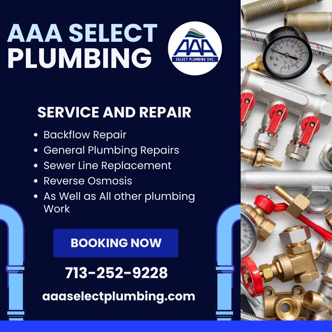 jpselectplumber's tweet photo. AAA Select Plumbing is ready to help with all of your plumbing needs.  Visit our website or call 713-252-9228

https://t.co/6gWSz9DWWJ  

#plumbingrepairhumbletx  #plumbingkingwoodtx #plumbingrepair
#plumberinhoustontx #experienceplumberhumble https://t.co/8pWb4ehcEj