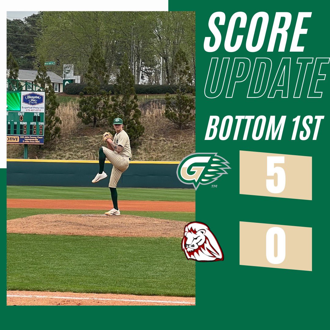 Kaya Ilustrisimo (@kayailustrisimo) on Twitter photo Wilbanks 2 RBI double, Norton and Dingess score bringing the Grizzlies up with a score of 5-0 at the bottom of the first inning. Go Grizzlies! ๐ปโพ๏ธ
<a href="/GGC_Baseball/">GGC Baseball</a> Wilbanks 2 RBI double, Norton and Dingess score bringing the Grizzlies up with a score of 5-0 at the bottom of the first inning. Go Grizzlies! ๐ปโพ๏ธ
<a href="/GGC_Baseball/">GGC Baseball</a>