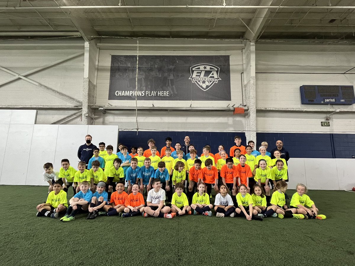 Our spring break camp kicked off today!. We are privileged to have these facilities and proud to be able to share it with our community in pursuit of giving kids a safe and fun place to be. It is our hope that they can continue to learn and grow their passion for soccer. Go Ela!