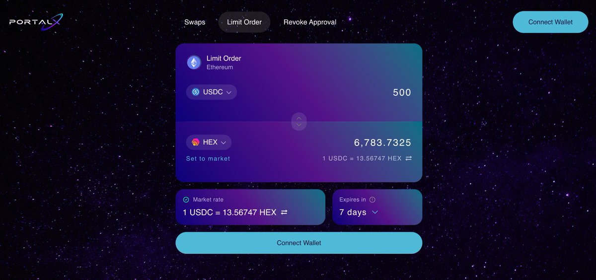 POWERCITYio's tweet image. PortalX is more than just a cross-chain swap! 

✅ PortalX is an on-chain DEX aggregator
✅ Set limit orders on 20+ chains
✅ Will be the first DEX aggregator on #PulseChain 

If you like 1inch you will love PortalX 😎

$HEX #PulseX #ETH #AVAX