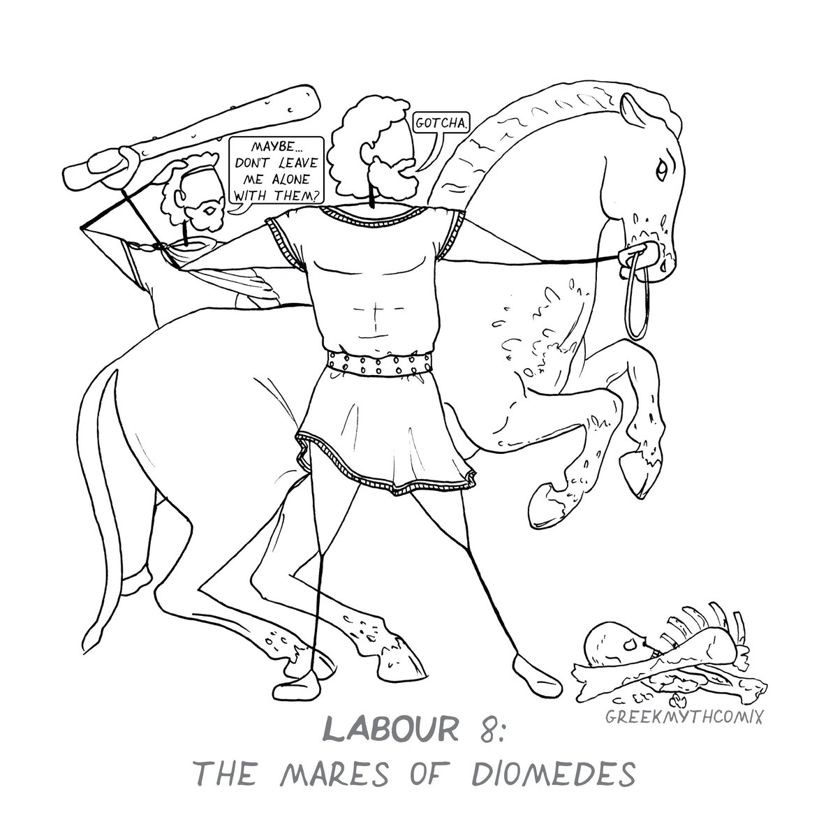 ✨Heracles’ eighth Labour: the Mares of King Diomedes ✨

Read the post for the myth and the metope and GCSE revision using this illustration! 

greekmythcomix.com/2023/03/28/her…

#heracles #hercules #revision #mythcomix #classroomresources #gcseclassics