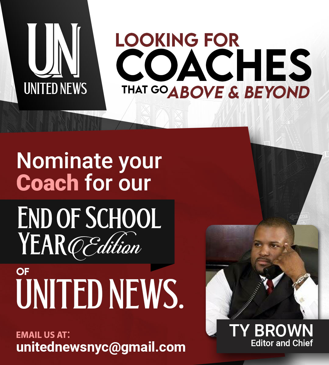 UnitedNewsNYC's tweet image. Behind every great team is a great coach. Nominate the coach who goes above and beyond for our End of School year Edition of United News. Let's give them the recognition they deserve! 🤸🤾🤩
 #coaches #coachesofinstagram #lifecoaches #endofschool #brooklyn #Brooklyn #newsupdate