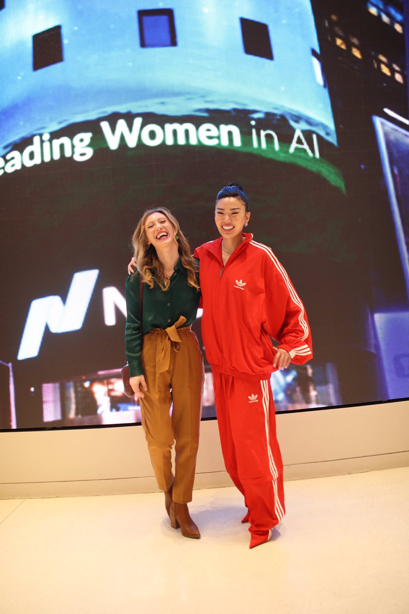 laurenxandra_'s tweet photo. One for the memory books - opening the markets, ringing the @NasdaqExchange Opening Bell, and sharing the stage with leading women in AI, some of my personal heroes. https://t.co/eunVQnH7uD