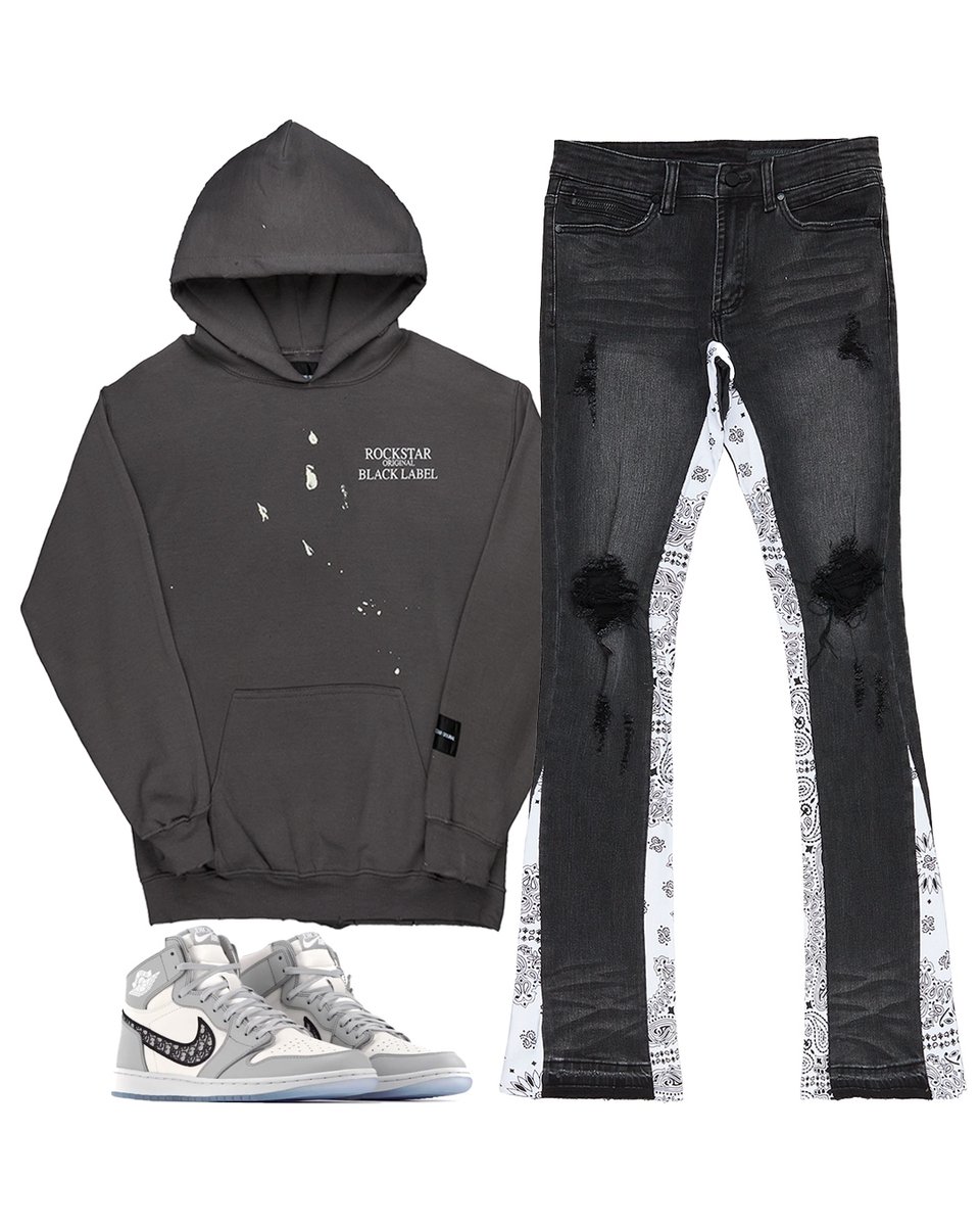 RockstarOriginl's tweet photo. Restocked on gray and black flare stacked jeans π
Stack jeans and hoody combos ft. Jordan 12 Wolf Grey, Dior 1 Jordan, and Jordan 8 Aqua π
Tap in for the widest selection and best website for stacked jeans π―
#stackedjeans #mensfashion #stackedpants #stackjeans #streetwear https://t.co/hKnyiNUvWU