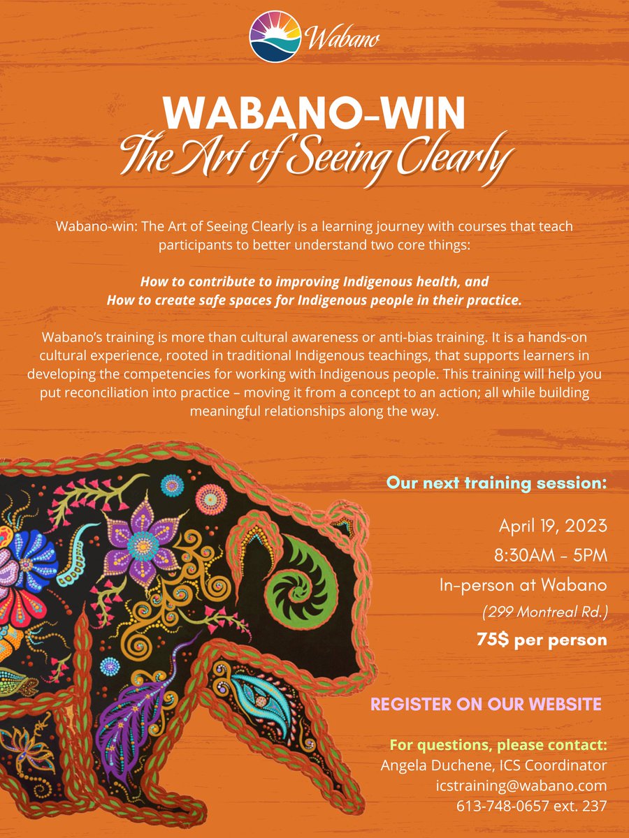 WabanoHealth's tweet photo. Limited spots are available so register early!
https://t.co/kwnXhTkZYJ
#ICStraining #Indigenous #Indigenoushealthmatters https://t.co/kUPKNnBNoY