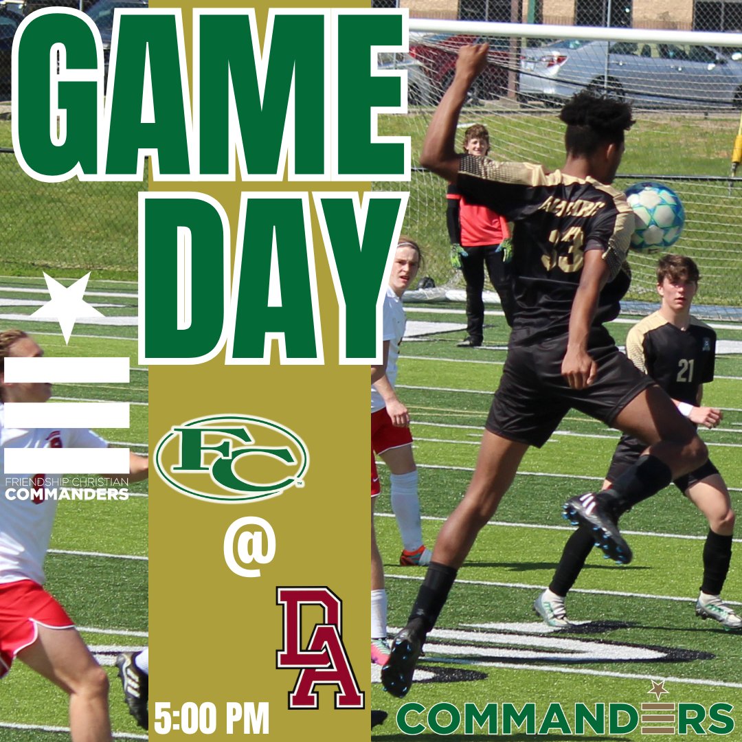 FCScommanders's tweet photo. Good luck to our High School Boys Soccer team as they travel to Davidson Academy for a 5:00 PM game. Go, Commanders!⚽️ https://t.co/2VrV8Ol7RG
