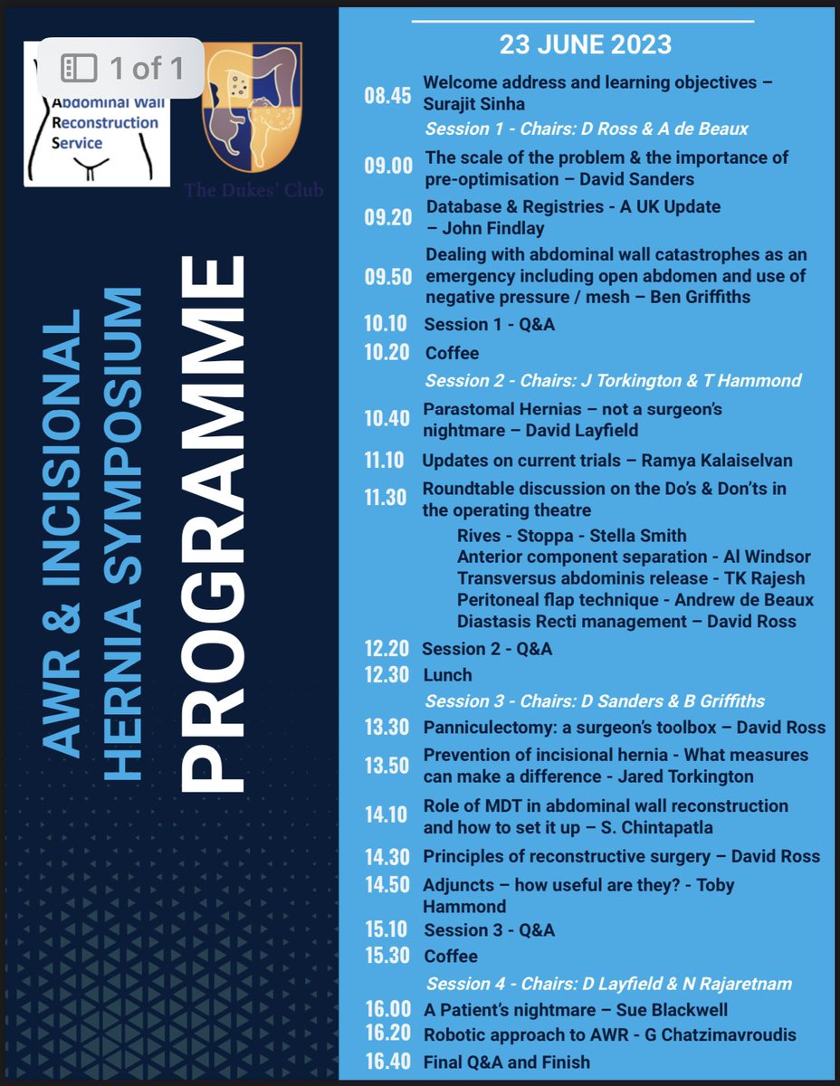 SWChapter_ACPGBI (@sw_acpgbi) on Twitter photo Fantastic AWR / Hernia Symposium in Torbay on June 23rd. <a href="/ACPGBI/">@ACPGBI</a> <a href="/Dukes_Club/">The Dukes' Club</a> Fantastic AWR / Hernia Symposium in Torbay on June 23rd. <a href="/ACPGBI/">@ACPGBI</a> <a href="/Dukes_Club/">The Dukes' Club</a>
