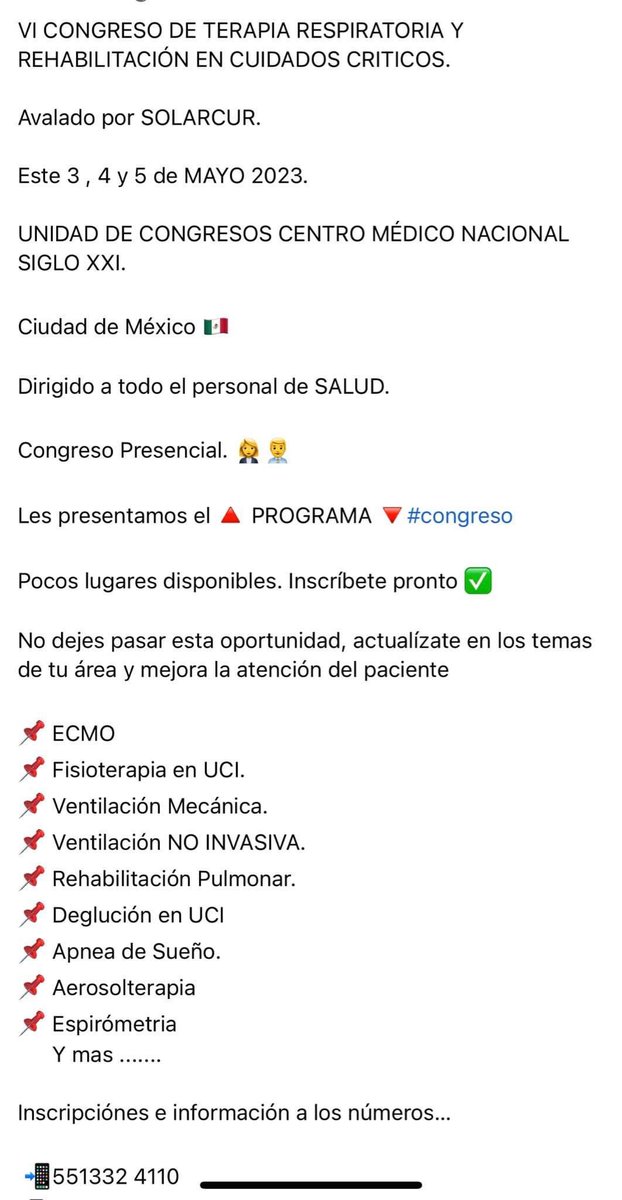 COLEGIO MEXICANO EN TERAPIA RESPIRATORIA tweet media