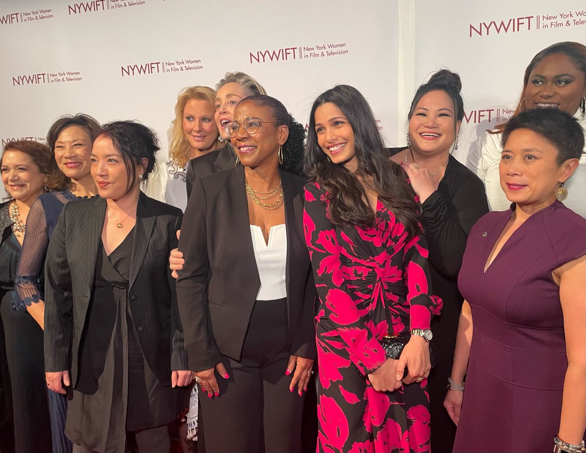 Congratulations to @thedanieb on her #MadeinNY Award, and to all honorees at today’s @NYWIFT #MuseAwards including @AriannaBocco, @Maria_Hinojosa,  @LaurenRidloff, @janetyang1, #SharonStone, #FreidaPinto.