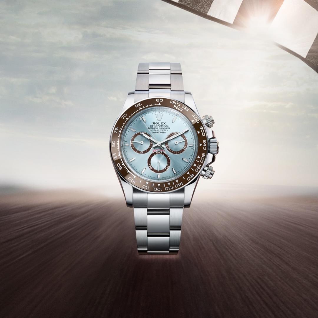 The new @ROLEX Oyster Perpetual Cosmograph Daytona in 950 platinum with an ice blue dial and a Cerachrom bezel in che#Watchesandwonders2023 

#Rolex #CosmographDaytona #WatchesandWonders2023 #JoyeriaTorrico #Salamanca