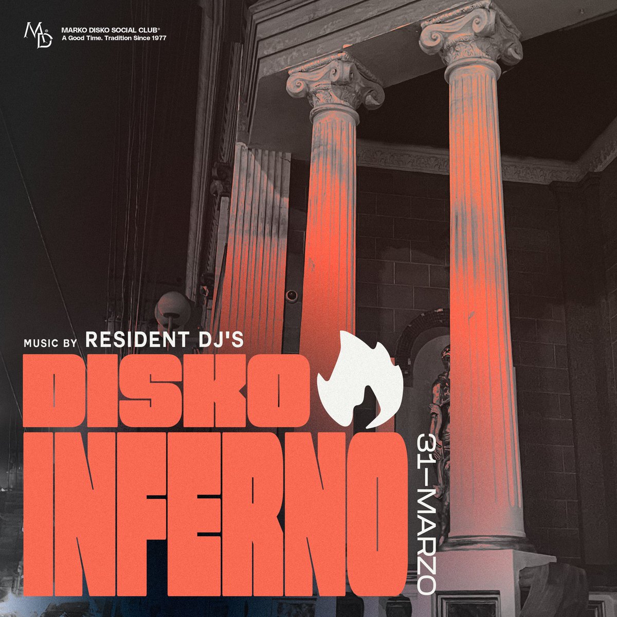 Viernes 31 | Marzo

Disko Inferno en Marko Disko! 🔥
 Todos los viernes, ven a disfrutar de una noche especial que no podrás olvidar 🪩

+18

Nos vemos en la Marko 🏛️

#Markodiskosocialclub 
#Tijuana