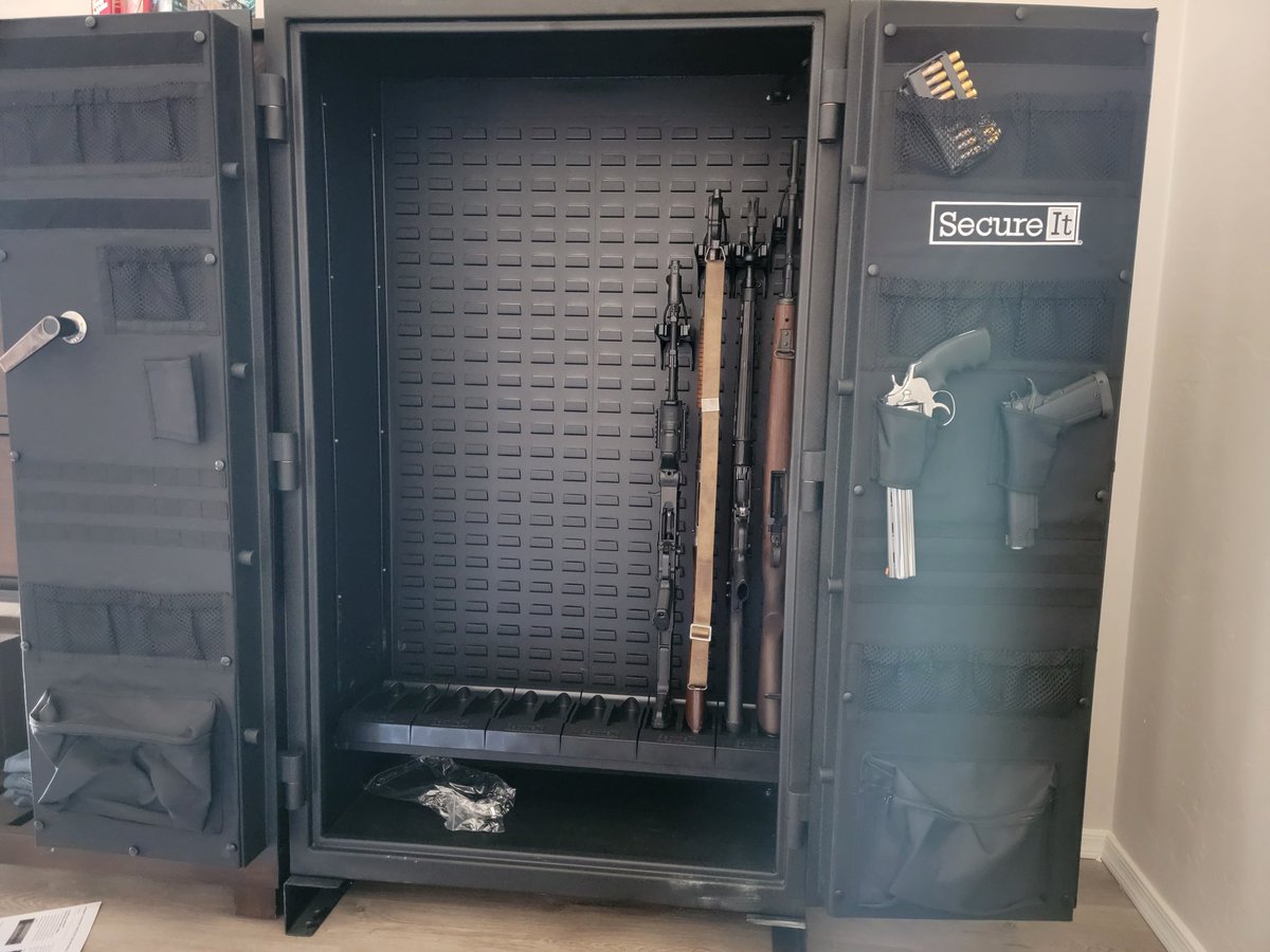 Gunsafe is here. Getting it setup is a pain.