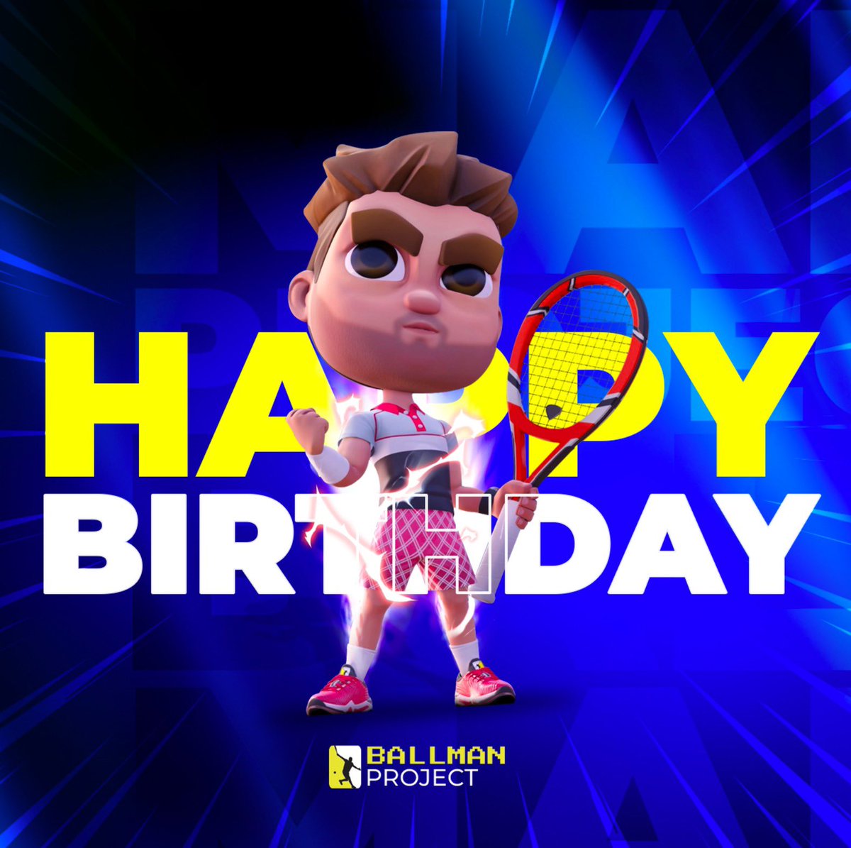 Happy birthday to <a href="/stanwawrinka/">Stanislas Wawrinka</a> 🎂🎉
🎁 Special giveaway on the occasion of Stan's birthday! 🥳

👉 3 Ballman Champions and 8 Ballman Rookies to be won on Stan's 38th BD! 🤩

To participate:
- RT, Like this tweet
- follow us on twitter 
- comment : Happy Birthday Stan 🥳