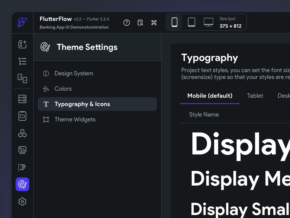 We are finally working on the release of Themes v2 which is going to unlock so much potential for teams and designers to create robust design systems within <a href="/flutterflow/">FlutterFlow</a>, I'm really excited.

#designsystems #flutter #flutterdev #flutterflow #nocode #lowcode