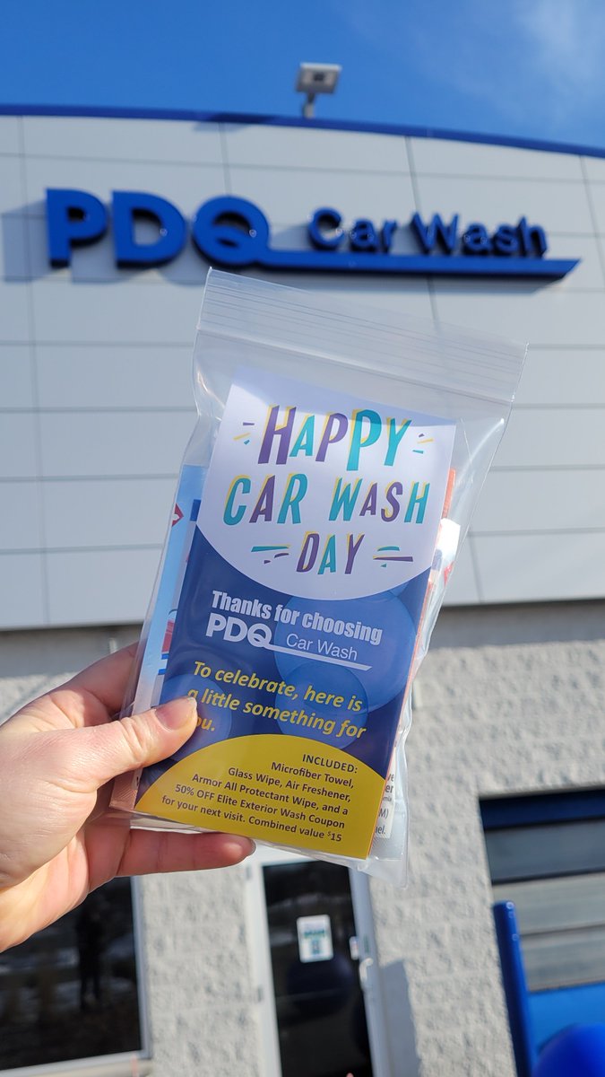 PDQCarWash's tweet photo. Happy National Car Wash Day! https://t.co/kKeAWLTBNO
