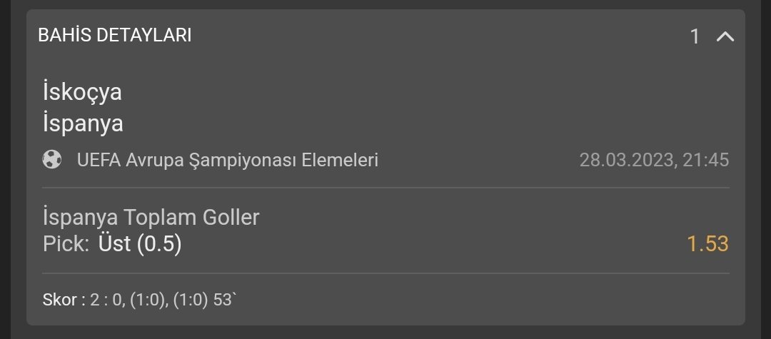 3 🥂

Arkadaşlar zorlarsak ispanyaya 2 gol attırırız. Top sizde :)