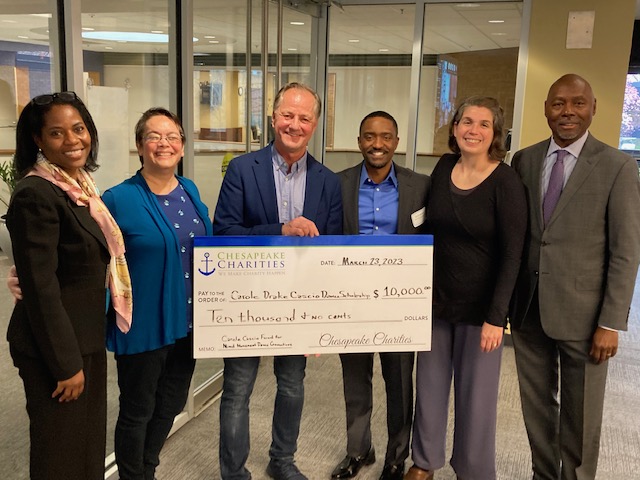 CCBCMD's tweet photo. CCBC alumnus and renowned choreographer Peter Pucci  presented the CCBC Foundation with $10,000 to establish the Carole Drake Cascio Dance scholarship. Cascio was the founding program director for the CCBC Dance Company. #ccbcmd https://t.co/JAQJroCSt7