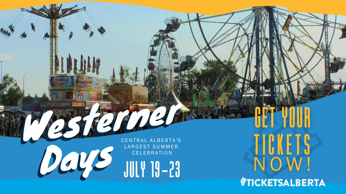 READY - SET - GO! 🎫🎡🎤

Get ready to experience the thrill of Westerner Days because tickets are now available for purchase!

LINK BELOW WITH ALL THE INFO ⤵
ticketsalberta.com/event/westerne…

Choose your preferred type of ticket and join us for an unforgettable summer celebration!