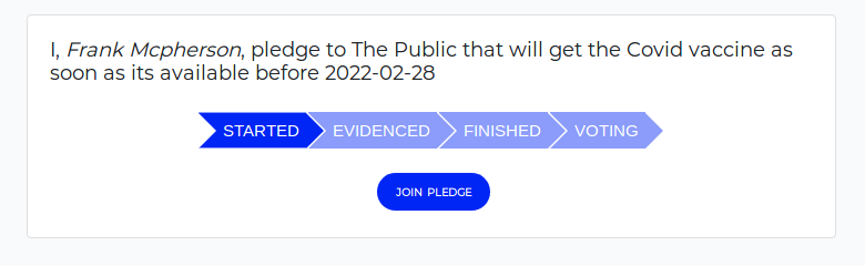 pledgeio's tweet photo. Many pledges being made on social media don't get followed up on, but all pledges on our platform are recorded for the future. Check the pledge below, demonstrating one person wanting to record their pledge in full view of the public. #socialmedia #makeapledge #values https://t.co/2r2ku884Do