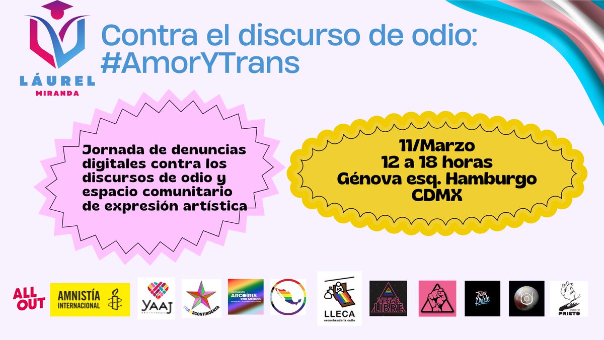 laurelyeye's tweet photo. Gracias al @COPRED_CDMX encabezado por @Geraldina_GV por este posicionamiento tan contundente en contra de marchas discriminatorias y en favor de los derechos humanos para todas las personas.
#AmorYTrans 🏳️⚧️ https://t.co/JvQ481oWc9