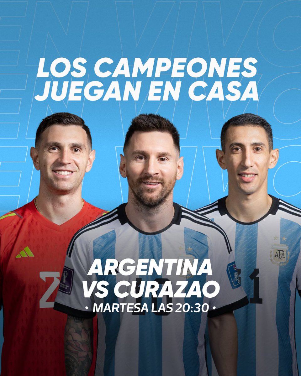 ¡La Selección sigue de fiesta y lo ves en TV Pública! Argentina juega en Santiago del Estero

🎶 17:00 &gt; La Previa
⚽️ 20:30 &gt; Argentina 🇦🇷 vs 🇨🇼 Curazao
💬 23:00 &gt; Zona Mixta. <a href="/MiguelOsovi/">Miguel Osovi</a> y <a href="/RochiCuenca/">Rochi Cuenca</a> con el postpartido

🔴 EN VIVO en tvpublica.com.ar
