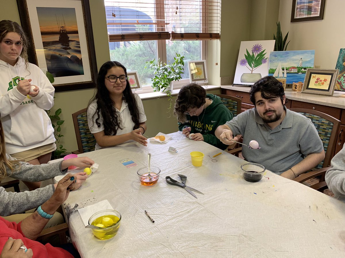 Our Easter egg decorating with Brookdale residents is the best!