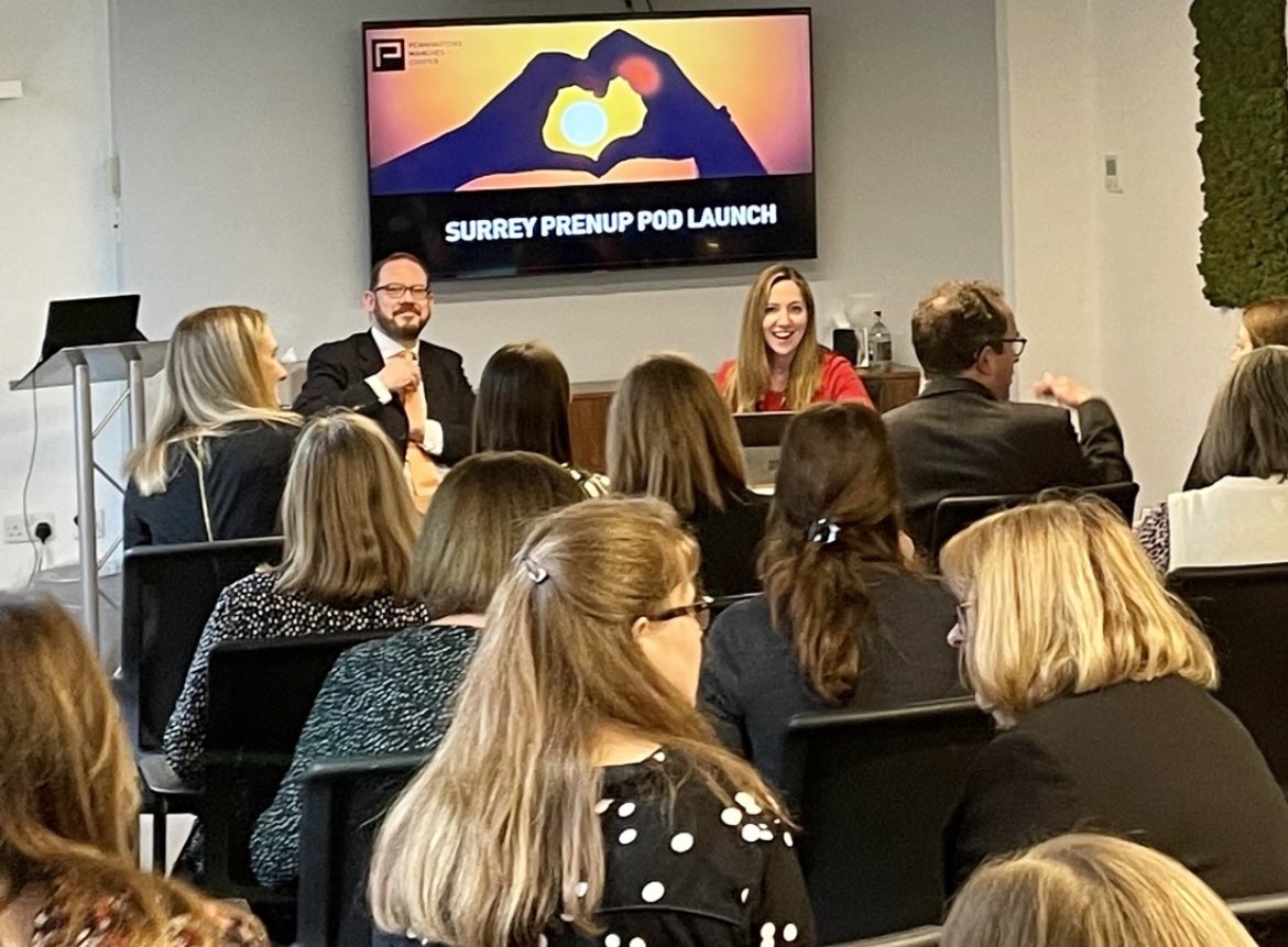 We were delighted to host the launch of the #Surrey and #Hampshire Pre-Nup pod this evening. It was fabulous to hear from our very own <a href="/RachelDon83/">Rachel Donald</a>, together with Nicholas Bennett of <a href="/29BedfordRow/">29 Bedford Row</a> and many thanks to all those who attended. #prenup #postnup
