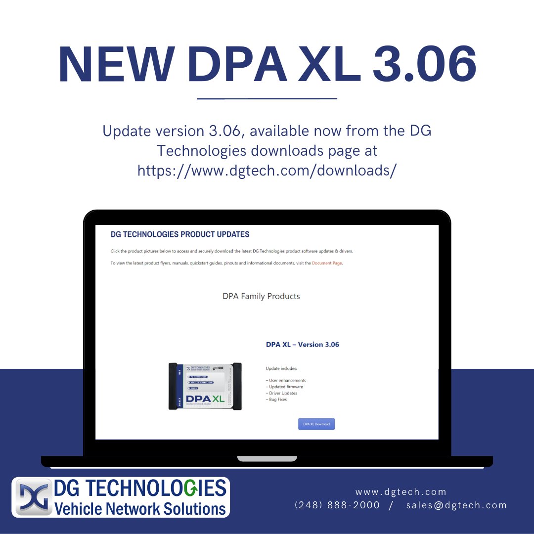 DGTechnologies's tweet photo. New Update! DPA XL version 3.06 is now available on the DG Technologies website! Download the newest version at https://t.co/q9J5Km2HUI . 

Stay up to date on all DG Technologies' product updates by following us on our socials.

https://t.co/QVpLRyvrSy https://t.co/9RTDVvCC3z