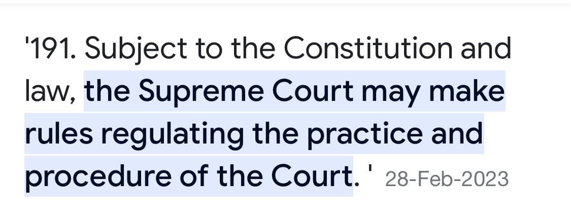 RanaUmarAli19's tweet photo. Acc. To article 191
The supreme court may make regulations about proceeding of court.
#Article191
To maintain the stability in Pakistan there should be supermacy of Court and Army https://t.co/QTrKXczfzO
