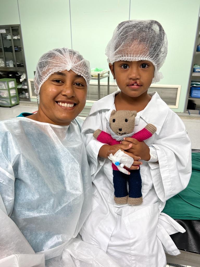 DamianMarucci's tweet image. ⁦@interplastanz⁩ ⁦@PlastSurgAus⁩ ⁦@AlanGoodey⁩ Happy to be back with #interplast Team Samoa for a week. Our first visit in 3 years. This is beautiful Blessing - before and after cleft lip repair. Thanks to Dr Mayday for local team support