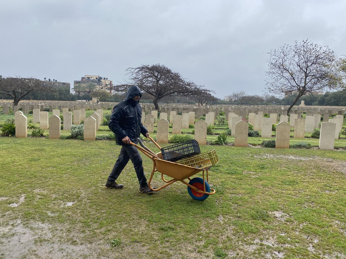 HemaJaradah's tweet photo. Even if it is raining outside, our dedicated team are always busy in many tasks.

Photos from last week, @CWGC Gaza. https://t.co/bqvcrG13LZ