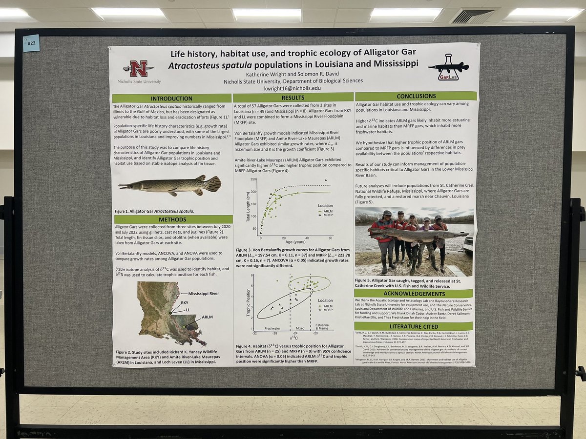 Wrightfish's tweet photo. Come see my poster at @NichollsState #Expeaux !! https://t.co/LVDmpxu1h8